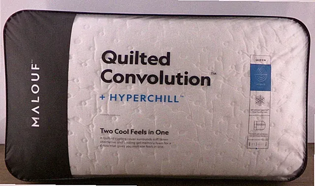 Box of 4 Malouf Quilted Convolution Hyperchill Cooling Pillow, Queen, New S7