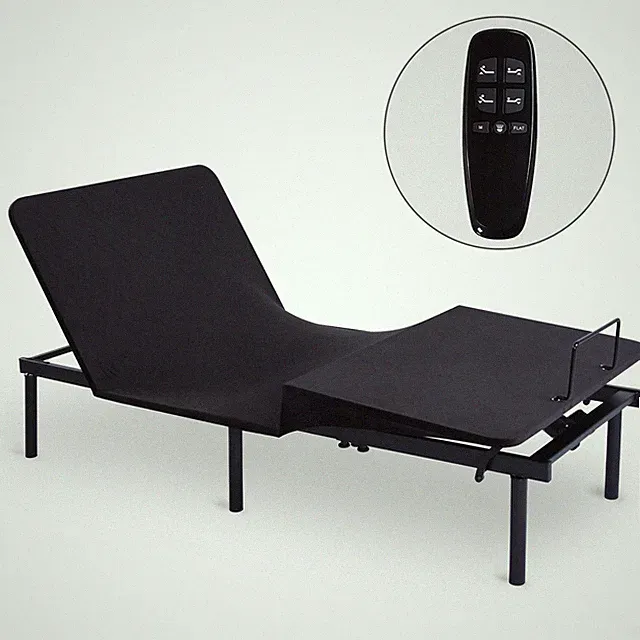 Electric Adjustable Bed Base with Head & Foot Incline, USB Ports, Black, Twin XL
