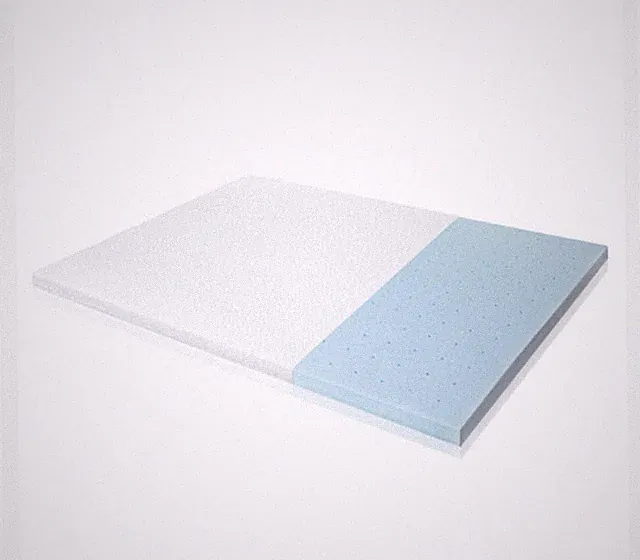 Malouf 2.5" Ventilated Twin Gel Memory Foam Mattress Topper