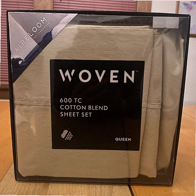 Malouf 600 Thread Count Cotton-Lyocell Blend Sheets (Queen / Driftwood) Woven