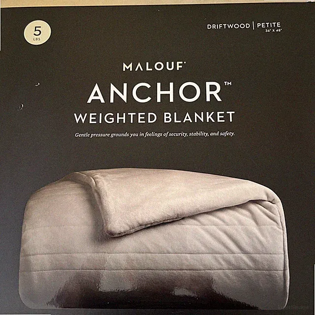 Malouf Anchor Weighted Blanket - 5lb -Driftwood - Original Price $165