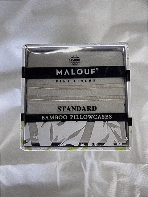 Malouf Bamboo STANDARD size (22”x32”) Pillow Cases (Driftwood)