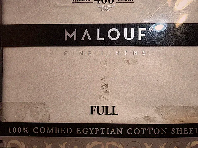 Malouf Full White 400 Thread Egyptian Cotton Sheet Set