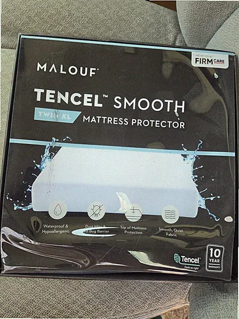 MALOUF MFTJKKMP 5 Sided Mattress Protector with Tencel + Omniphase - Twin XL