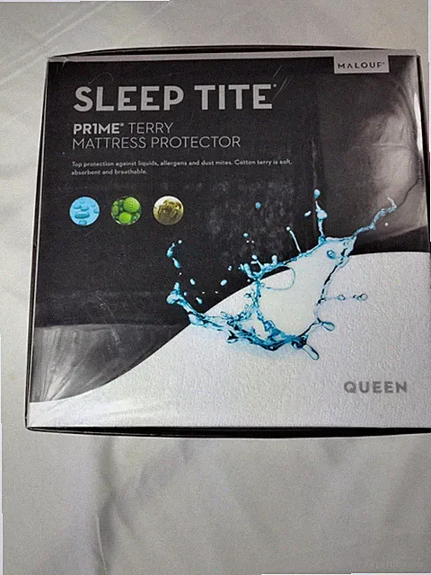 Malouf Pr1me Smooth Hypoallergenic Mattress Protector Waterproof, Queen