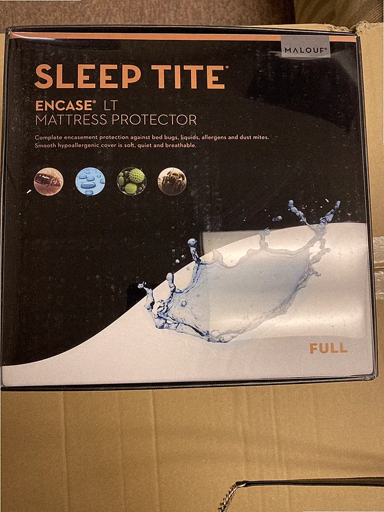 Malouf Sleep Tite Encase LT Mattress Protector Full New