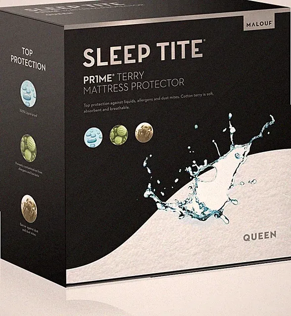 MALOUF SLEEP TITE King Mattress Protector - 99.99% Waterproof, Non-Staining, Vin
