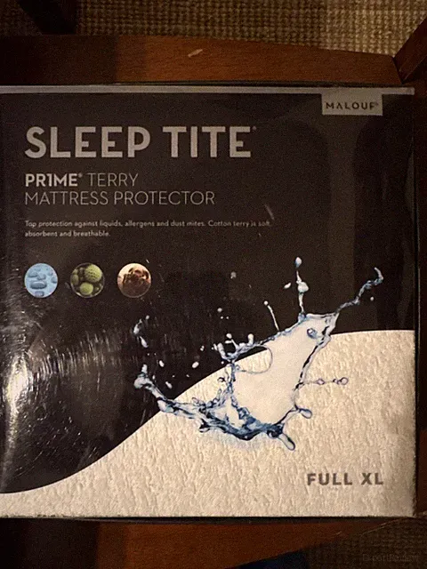 MALOUF Sleep Tite Prime Terry Mattress Protector, Full XL, New