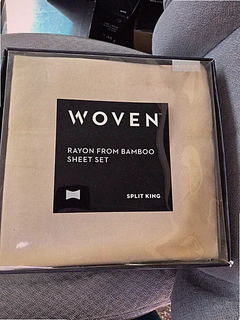 Malouf SPLIT King Sheet set Rayon from Bamboo Driftwood Color