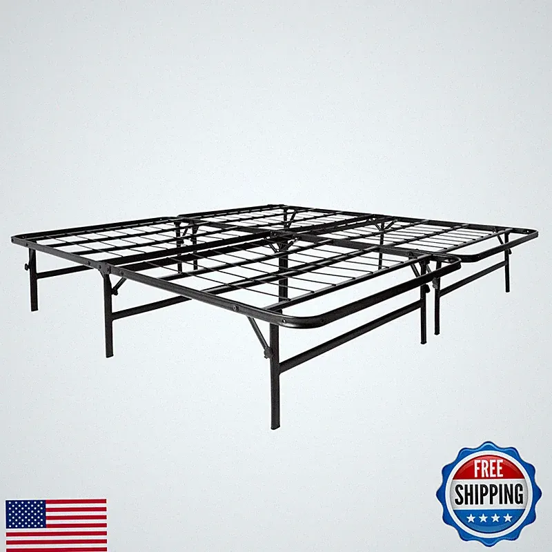 Malouf Structures Foldable Bed Base - Platform Bed Frame And Spring In One