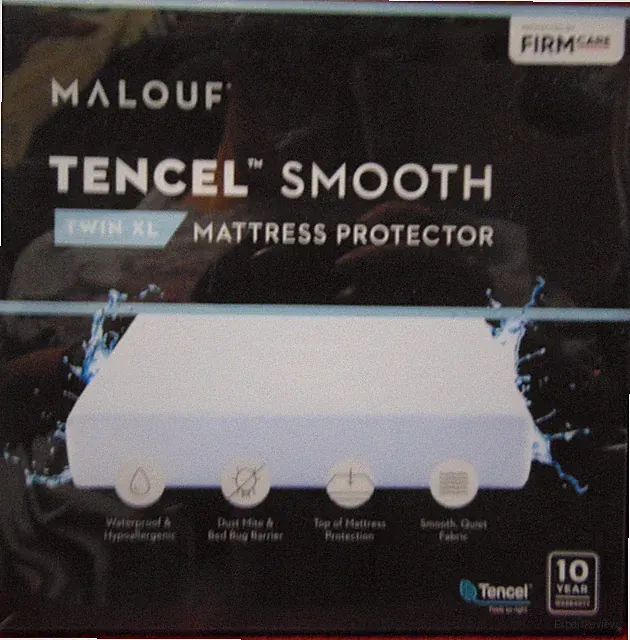 Malouf TENCEL Smooth Twin XL Mattress Protector - Breathable & Cool BRAND NEW