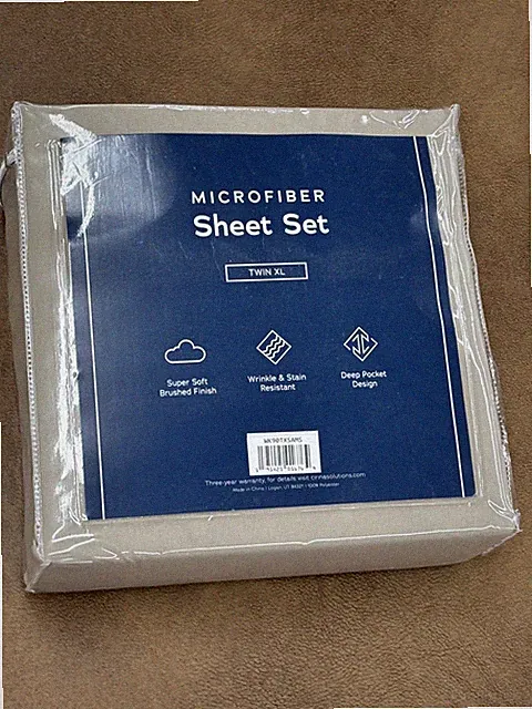 Malouf Weekender Super Soft Brushed Microfiber Sheet Set Twin XL Sandstone