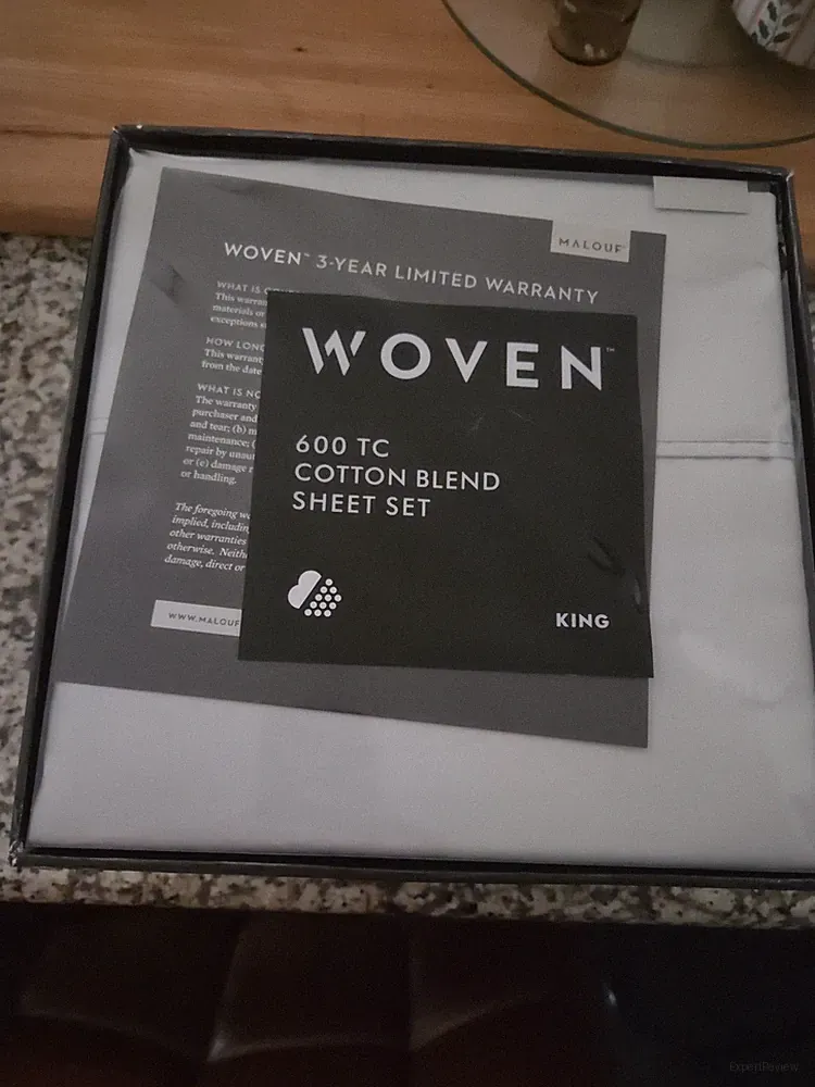 Malouf Woven 600 TC Cotton Blend Sheet Set King Size 4 piece Ash New
