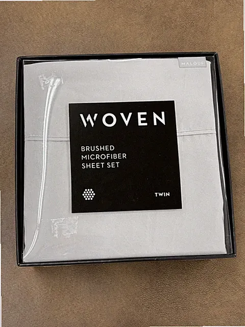 Malouf Woven Brushed Microfiber Plush Super Soft Sheets Twin Ash MA90TTASMS