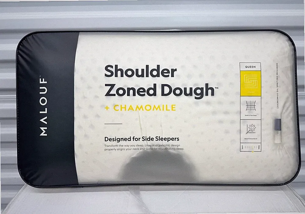NEW Malouf Shoulder Zoned Dough Side Sleeper Chamomile Scented Pillow Queen