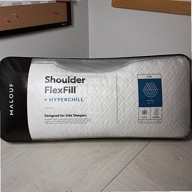 NWT Malouf Shoulder FlexFill HyperChill Hybrid King Pillow Side Sleeper Support