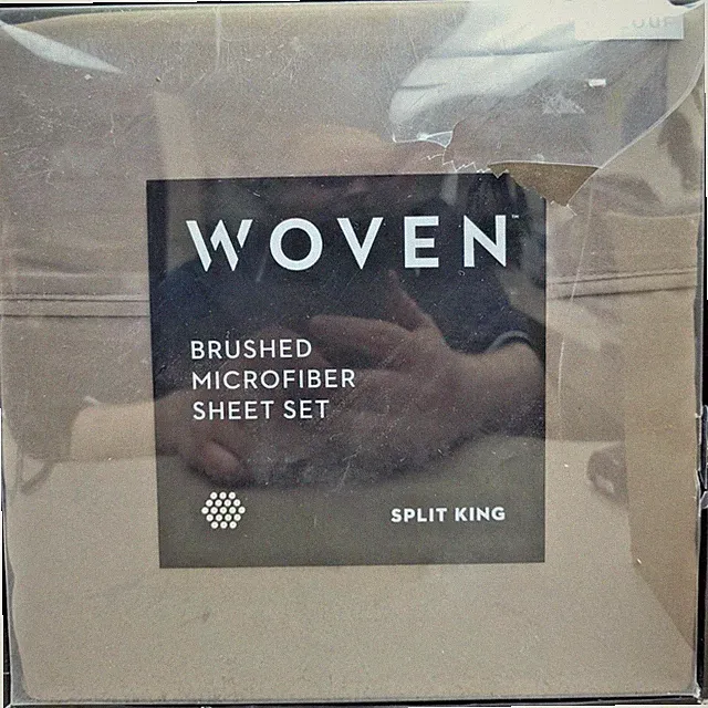 Woven Brushed Microfiber by Malouf Split California King sheet set